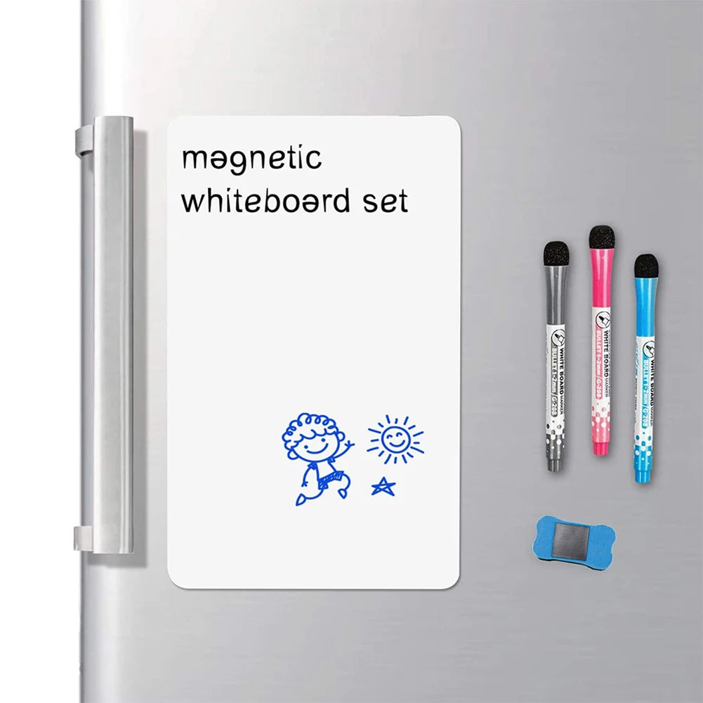 A4/A3 Magnetic Whiteboard Dry Erase White Board Markers Office Home Erasable Flexible Refrigerator Magnet Memo Message Board