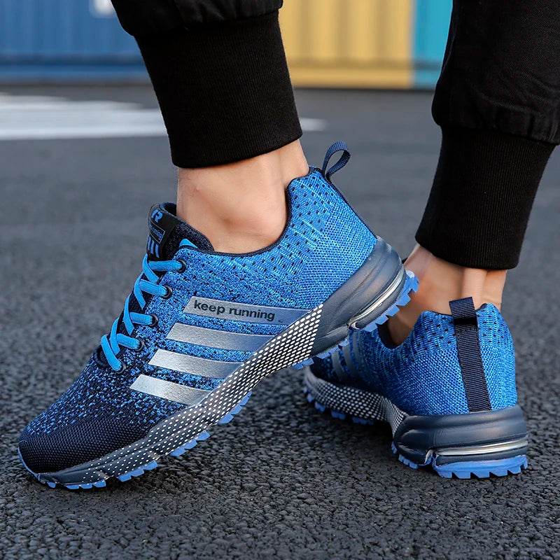Men Outdoor Sneakers Summer Breathable Shoes for Men Lightweight Sneakers Comfortable Sports Walking Training Running Shoes
