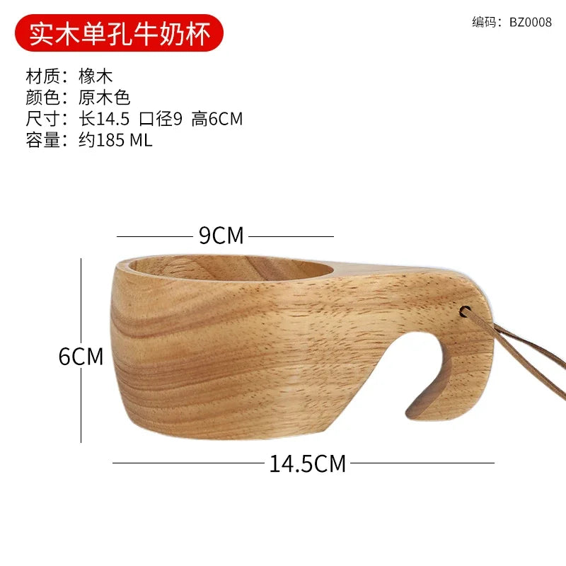 Holz Finnland Tasse Kreativ Outdoor Camping Reise Holzbecher Nordischer Stil Handgemachte Milch Kaffee Bar Bierkrüge
