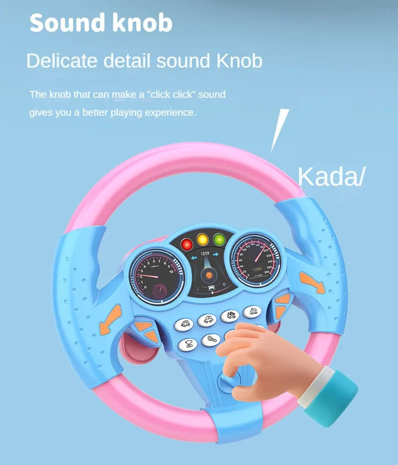 Kleinkind Glänzende Simulation Lenkrad Spielzeug Kinder Spielzeug Früherziehung Beifahrer Kinderwagen Lenkrad Sprachspielzeug