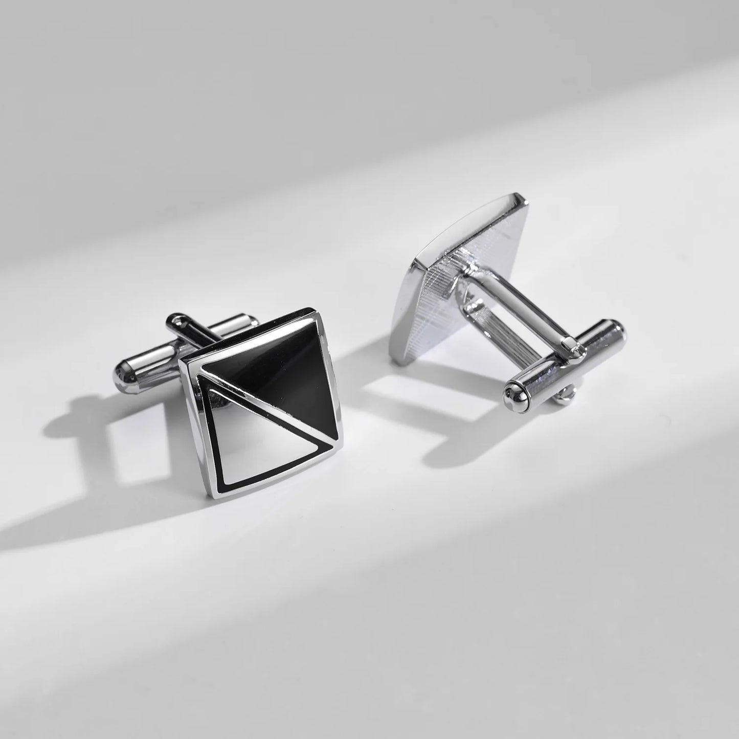1 Paire Boutons De Manchette Carrés En Cuivre Et Pinces À Cravate Pour Hommes, Cadeaux De Mariage De Luxe, Bijoux De Mode, Poignets Pour Hommes