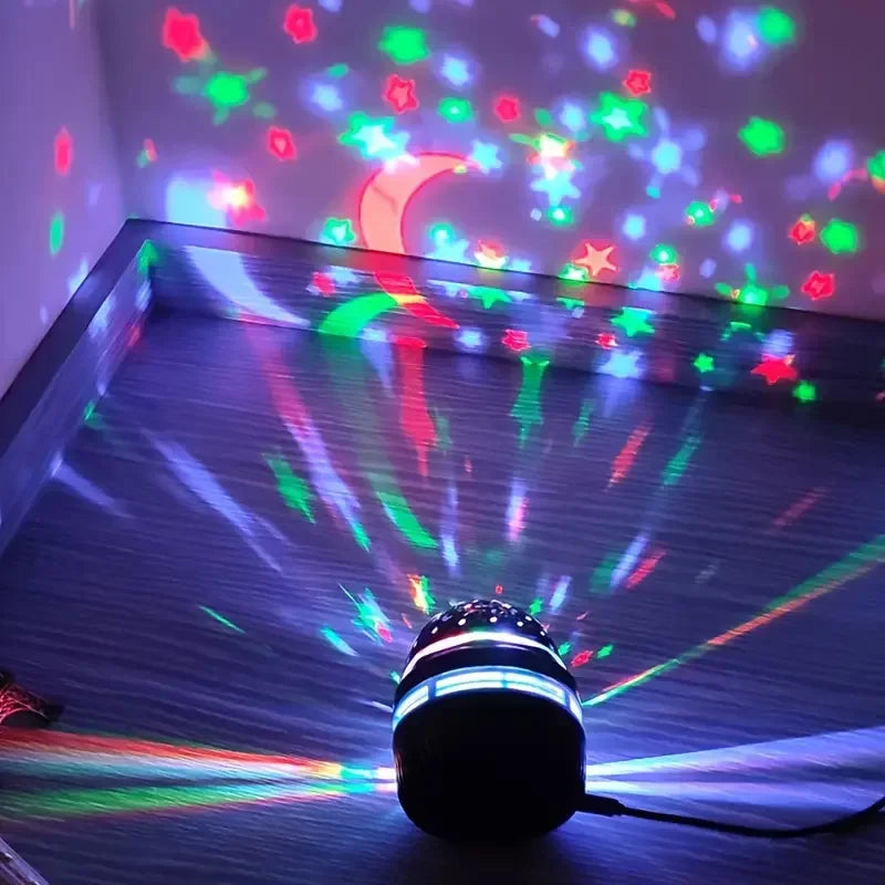Lampes de Nuit LED Ciel Étoilé Projecteur USB Lampe Boule Magique Lune Étoile Lumières de Noël Décorations d'Ambière pour Chambre à Coucher
