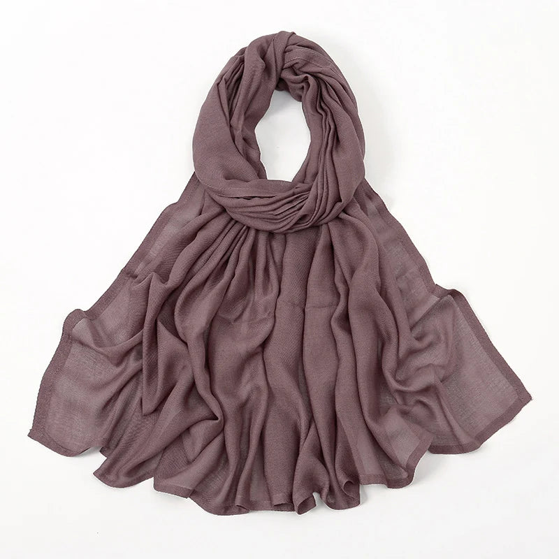 Neuer 170*70cm muslimischer Modal Hijab Viskose-Baumwoll-Schal für Frauen, einfarbig, Kopftuch, islamischer Turban, Haarband, Schleier