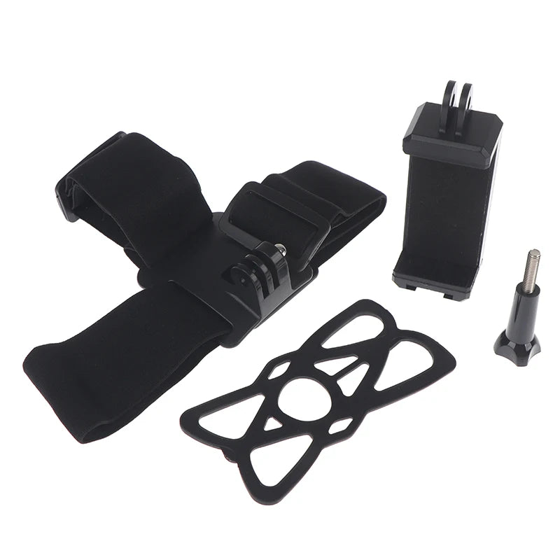 Support de téléphone pour casque, vidéo à la première personne, serre-tête pour téléphone, smartphone, caméra d'action