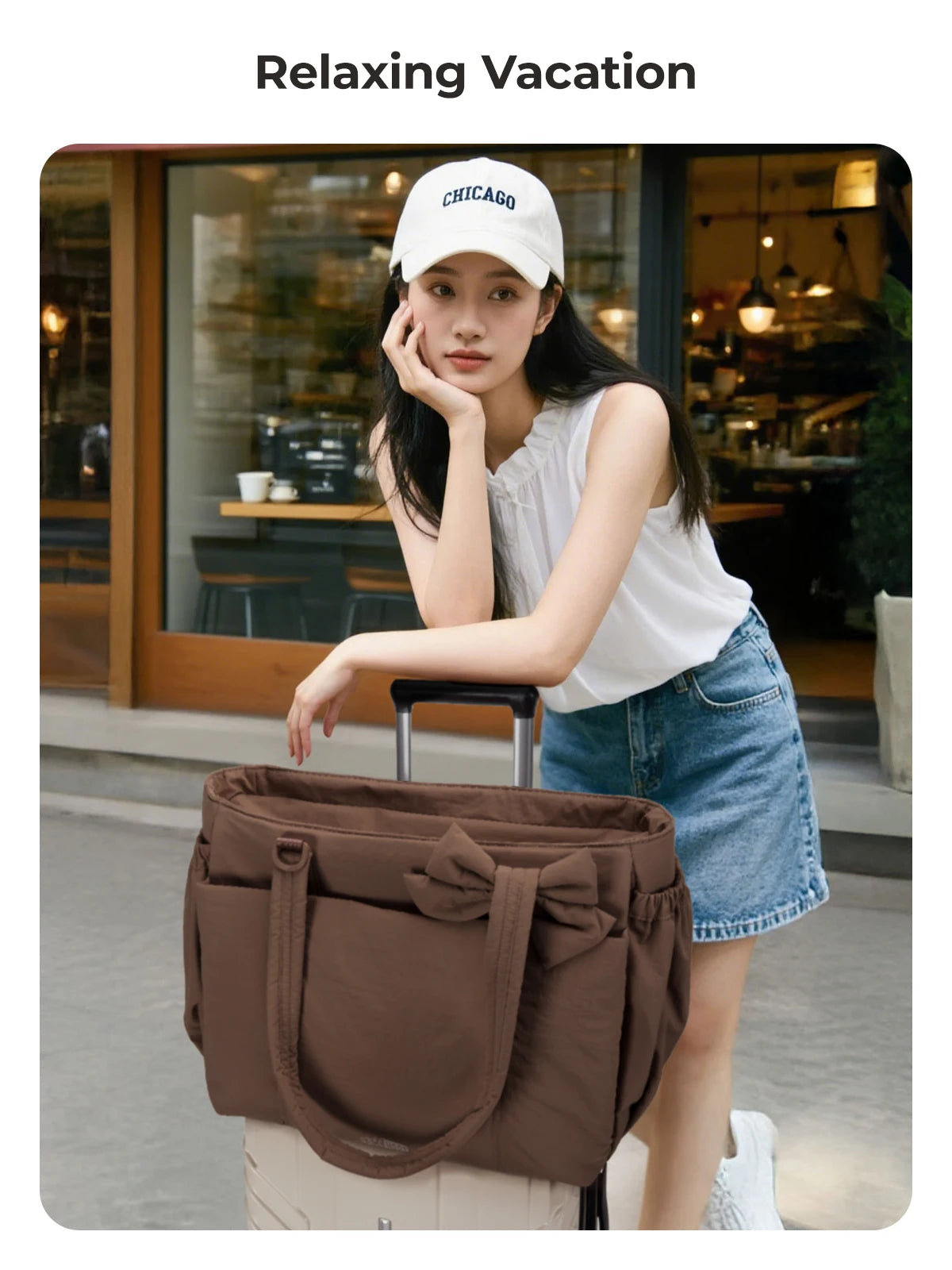 Grand sac fourre-tout grande capacité BAGSMART pour femmes, sac à main polyvalent pour les trajets quotidiens, sacoche bandoulière avec plusieurs poches, sac de sport