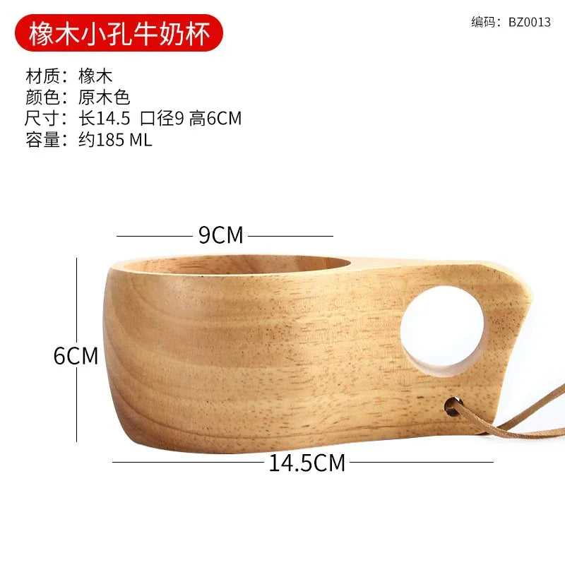 Holz Finnland Tasse Kreativ Outdoor Camping Reise Holzbecher Nordischer Stil Handgemachte Milch Kaffee Bar Bierkrüge