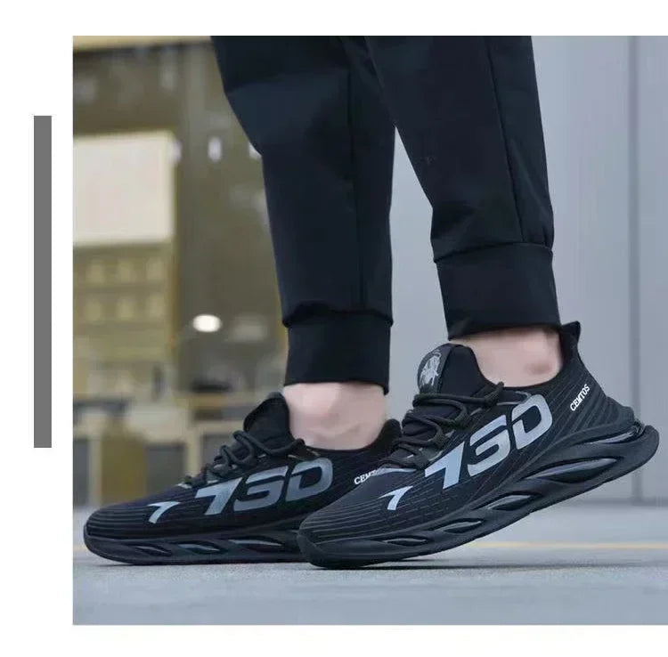 Chaussures de sport décontractées en maille légère pour hommes, chaussures de course respirantes et fraîches pour l'été, baskets à semelle souple et confortable antidérapantes pour hommes