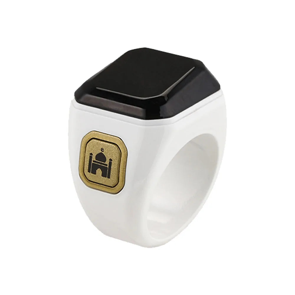 Compteur de doigts intelligent Qibla Tasbih pour musulmans Zikr Ring Digital Tasbeeh Rappel de vibration des 5 heures de prière Étanche Qibla Subhah