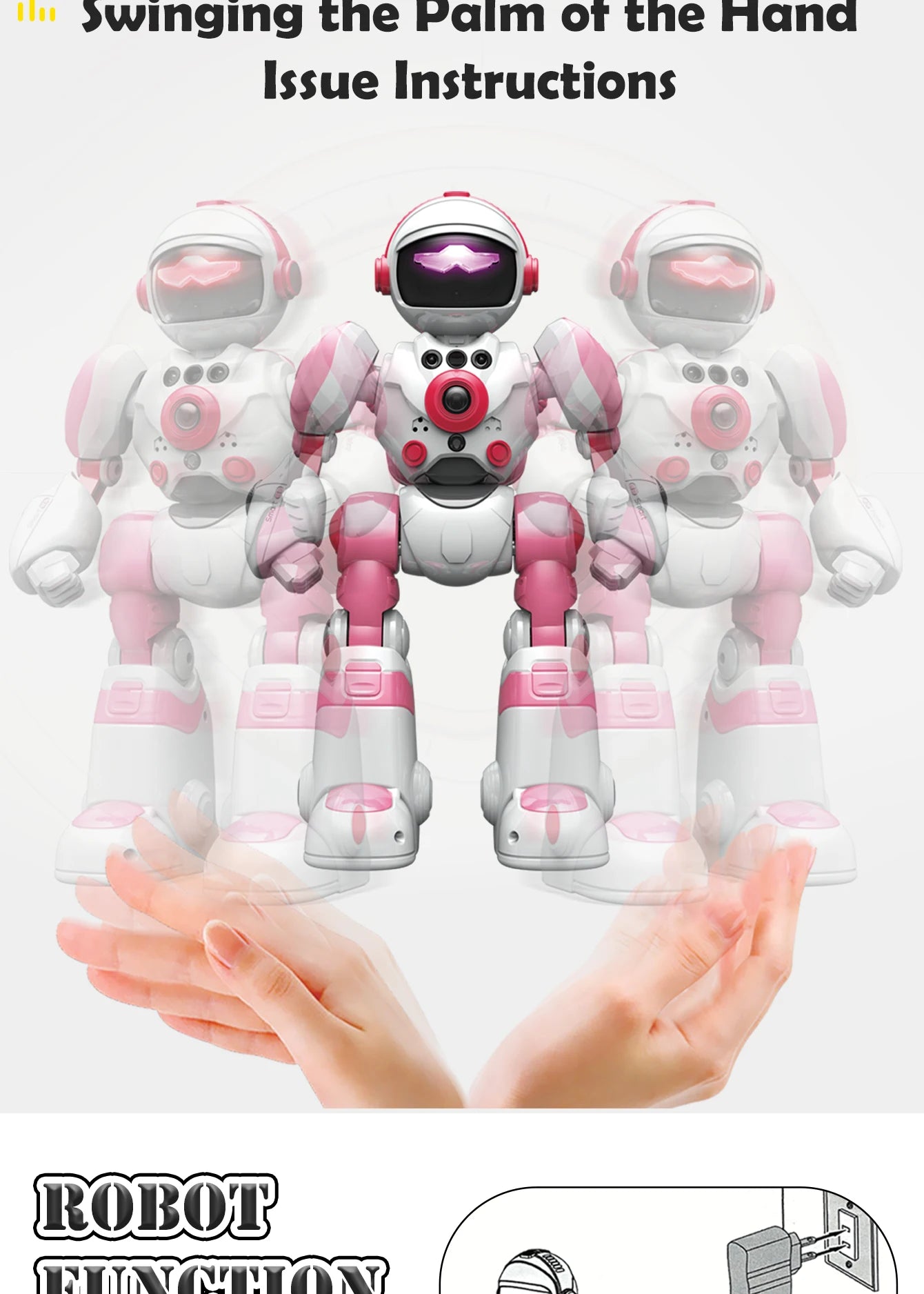 2.4G Remote Controlled Robot, Intelligent Programming Gesture Sensing, Dancing Singing Puzzle Toys Excluding regular batteries