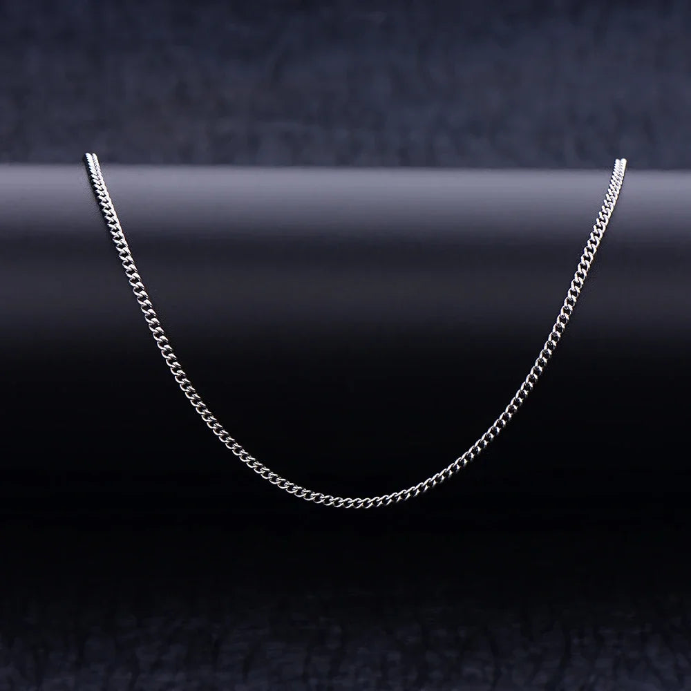 Großhandel 925er Sterlingsilber 2MM 16-30 Zoll Gliederketten-Halskette, passend für Anhänger, modisches Geschenk für Männer und Frauen, Schmuck-Accessoires