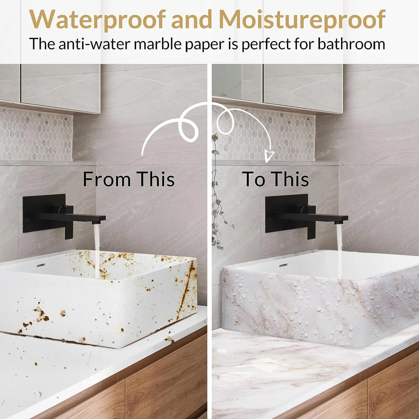Dicke matte Marmor-Selbstklebefolie Granit Tapete Vinylfolie Rolle Wandaufkleber wasserdicht für Küche Dekorative Heimdekoration