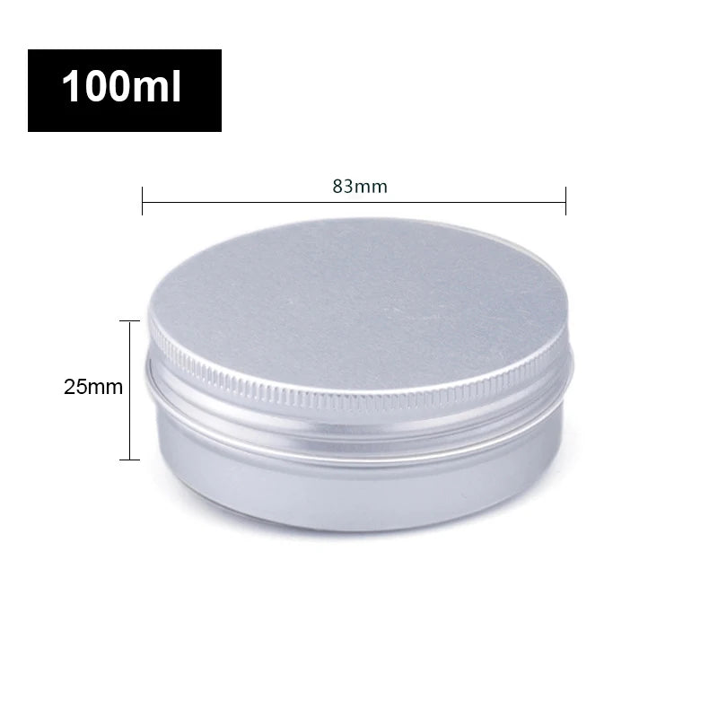 5 ml 10 ml 15 ml 30 ml 50 ml 80 ml round aluminum box tin can screw lid storage scented candle lip balm oil empty jar 10 pcs