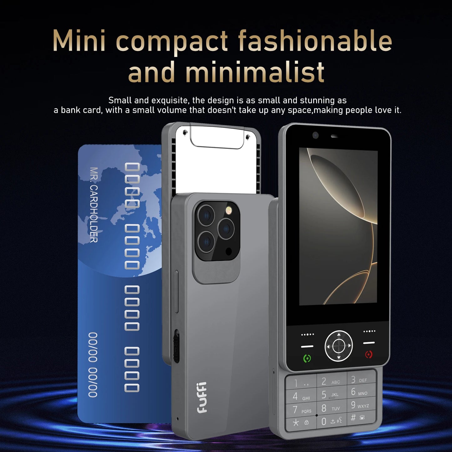 FUFFI S24 Pro Mini téléphone coulissant Écran couleur HD de 4,0 pouces, téléphone amusant, téléphone multifonction 4G, double SIM, téléphone portable étudiant