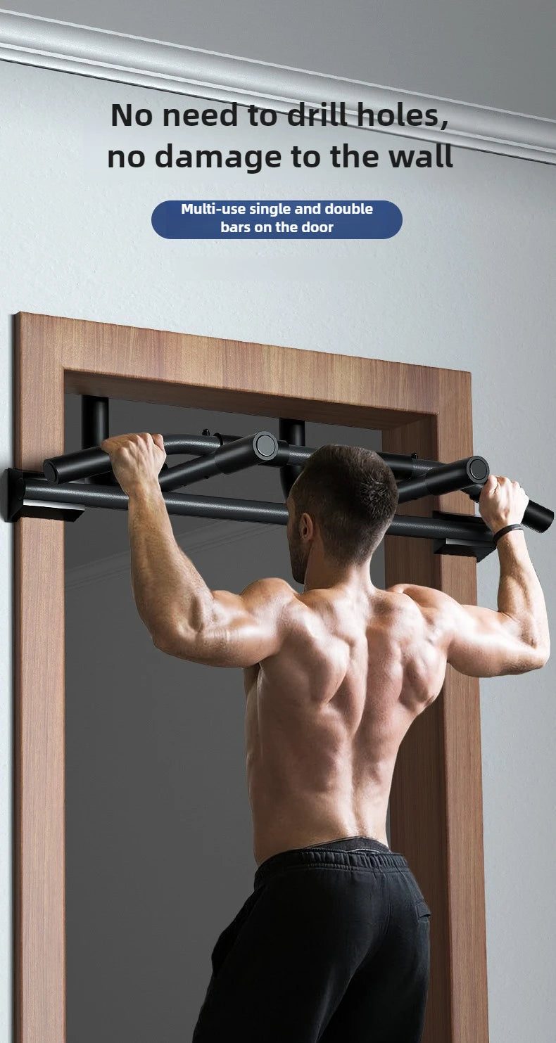 Türrahmen-Klimmzugstange, wandmontierte Klimmzugstange, Klimmzugstange, multifunktionale Liegestützstange, Heim-Fitnessgeräte für drinnen