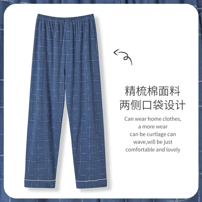 Nouveau style Vente chaude Coton carreaux Pyjama Pantalon pour Adultes Ameublement Coton Pantalon Coton Pyjama Homme Bas de sommeil Vêtements d'intérieur