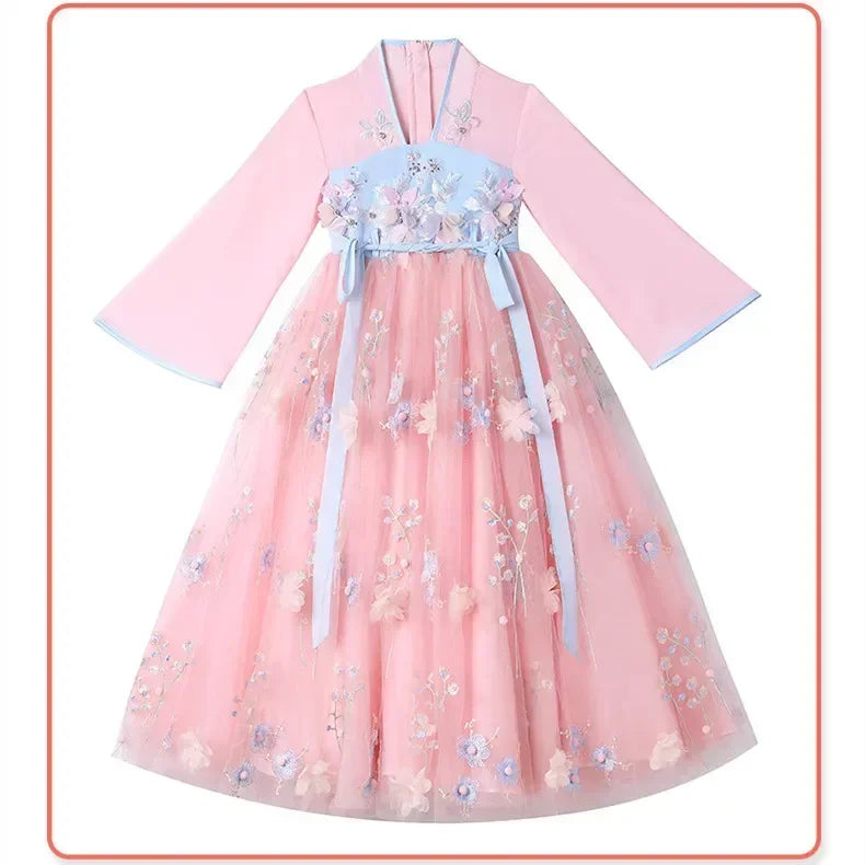 Robe chinoise Hanfu moderne pour fille, tenue d'Halloween de fée, Vêtements pour enfants, Vestidos, Costume traditionnel de Cosplay, Robes pour filles
