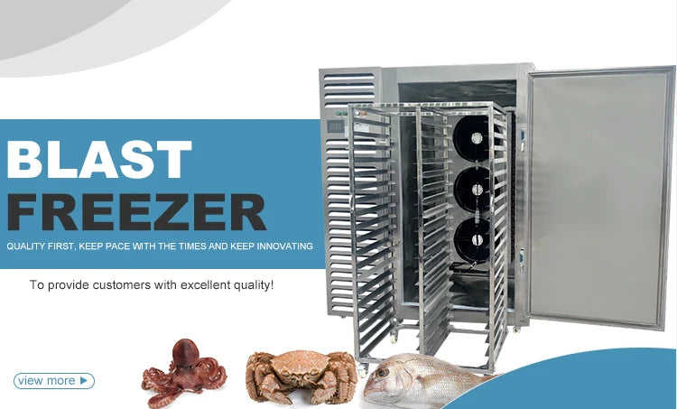 Armoire de congélation rapide 1400L –45°C en acier inoxydable de qualité commerciale pour viande, fruits de mer, boulangerie, personnalisée