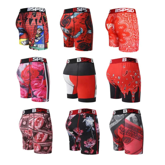 Caleçons Homme Sexy Boxers Culottes Homme Lingerie Respirant Imprimé Caleçons Homme Grande Taille Boxers Homme Caleçon Court Homme