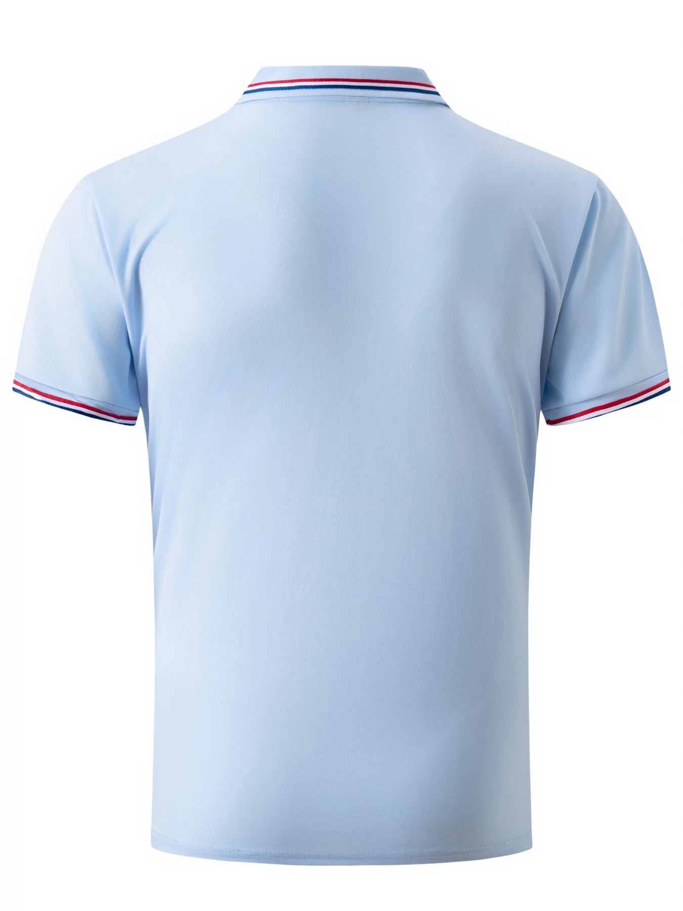 Men's Quick-Drying Solid Color Polo Shirt Summer Elastic Collared Short-Sleeved Sports T-Shirt for Active Wear