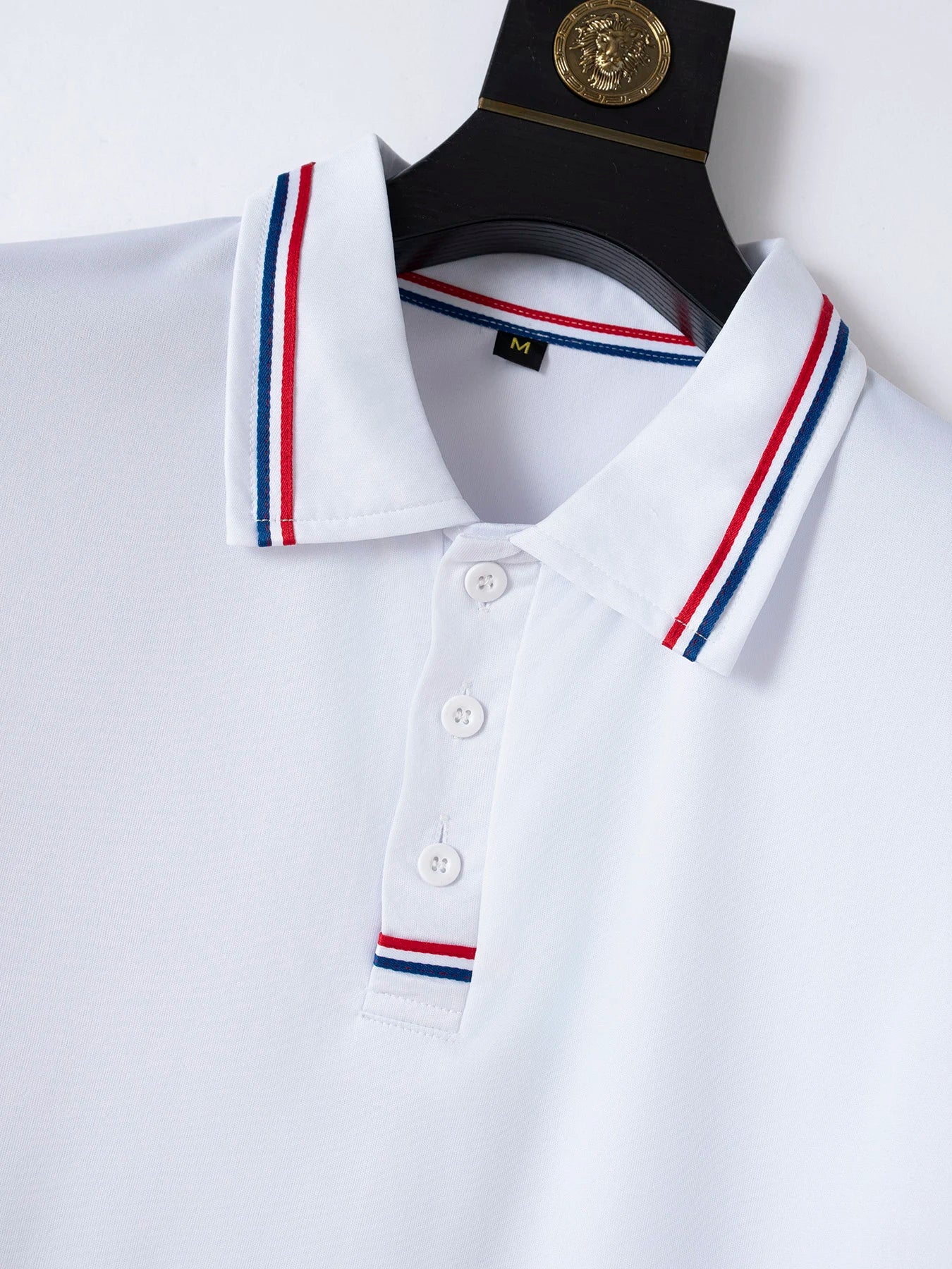 Men's Quick-Drying Solid Color Polo Shirt Summer Elastic Collared Short-Sleeved Sports T-Shirt for Active Wear