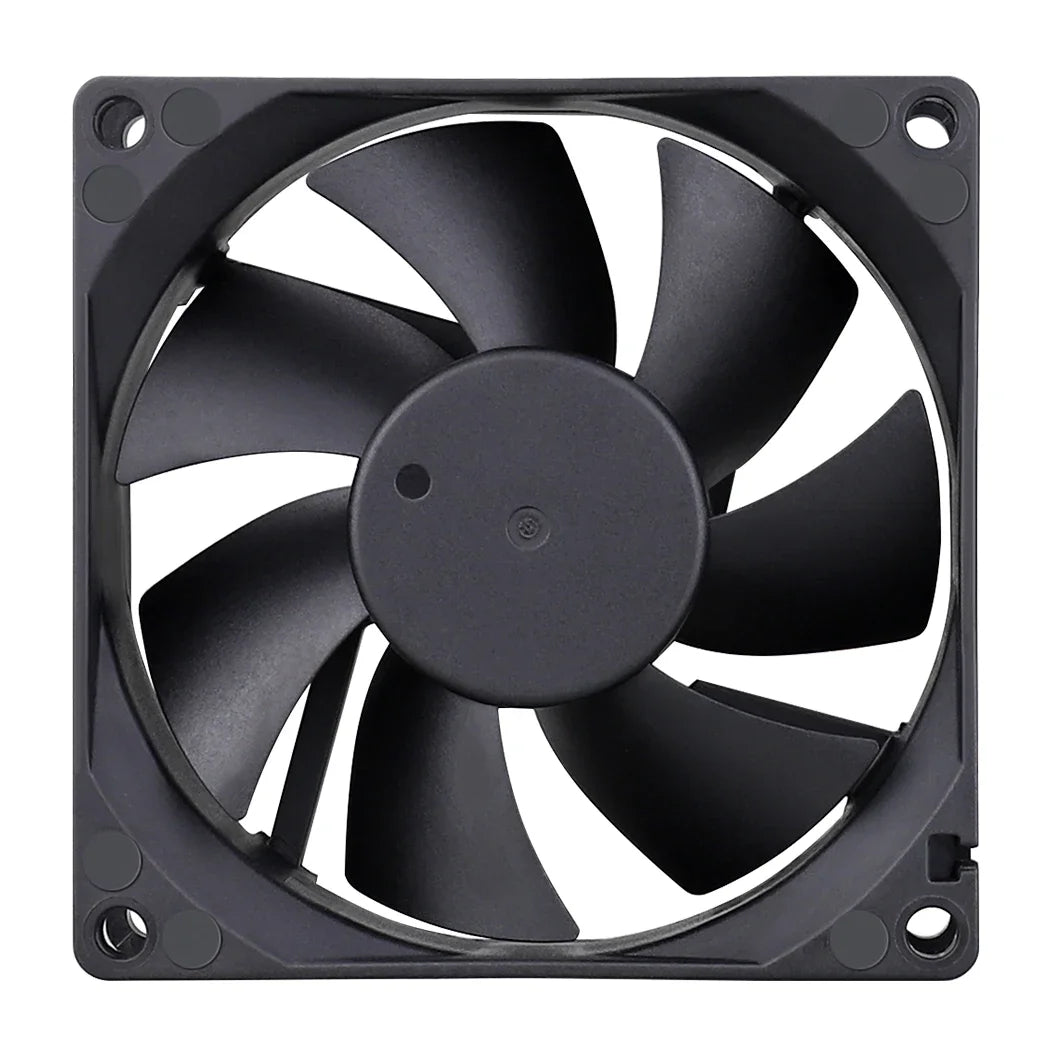 Ventilateur 8025 DC 12V 24V 80mm x 80mm x 25mm double roulement à billes Ventilateur de refroidissement sans balais de remplacement pour ventilateur 80mm 25mm à roulement à billes