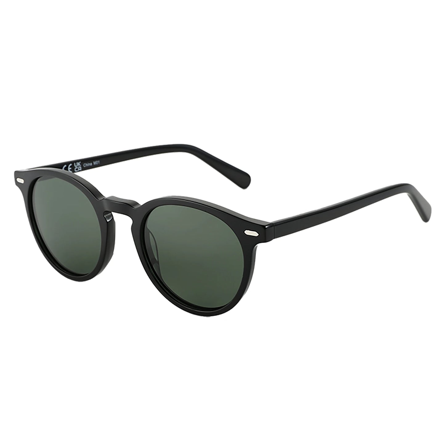 ZENOTTIC Beliebte runde Korrekturbrille für Outdoor-Enthusiastinnen, Azetat, polarisiert, UV400, Gleitsicht