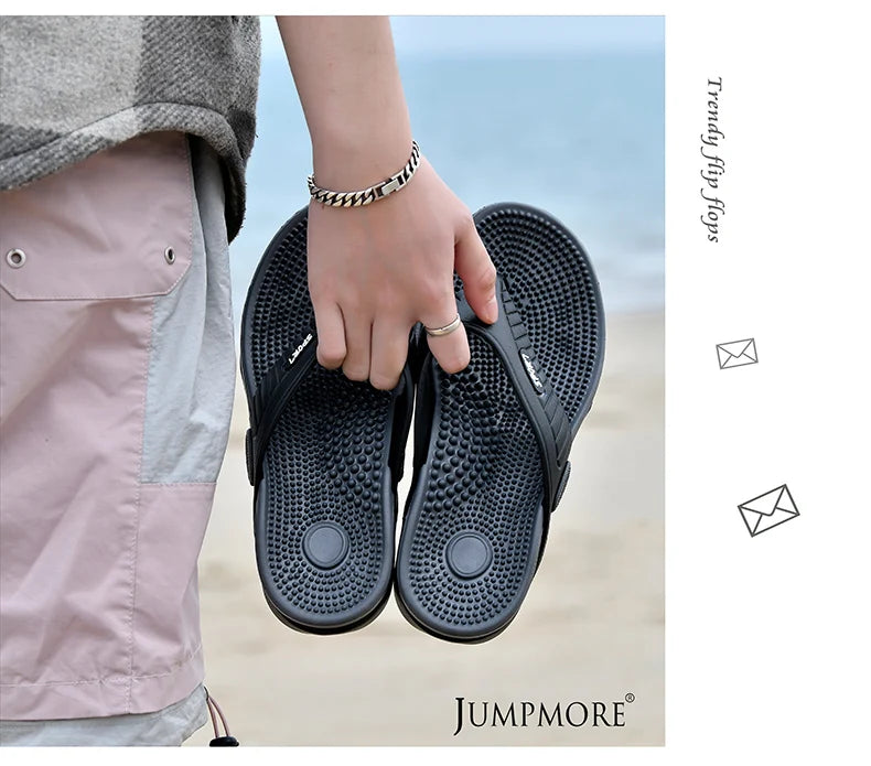 Tongs de Massage Hommes Pantoufles d'Été Sandales de Plage Confortables Hommes Chaussures Décontractées Mode Hommes Tongs Chaussures Tendance 2023