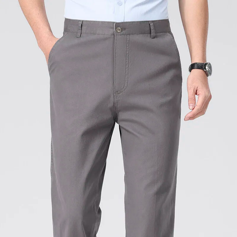 Pantalon Chino Homme Décontracté habillé, Pantalon de Travail Printemps Été Automne, Léger et Confortable avec Poches