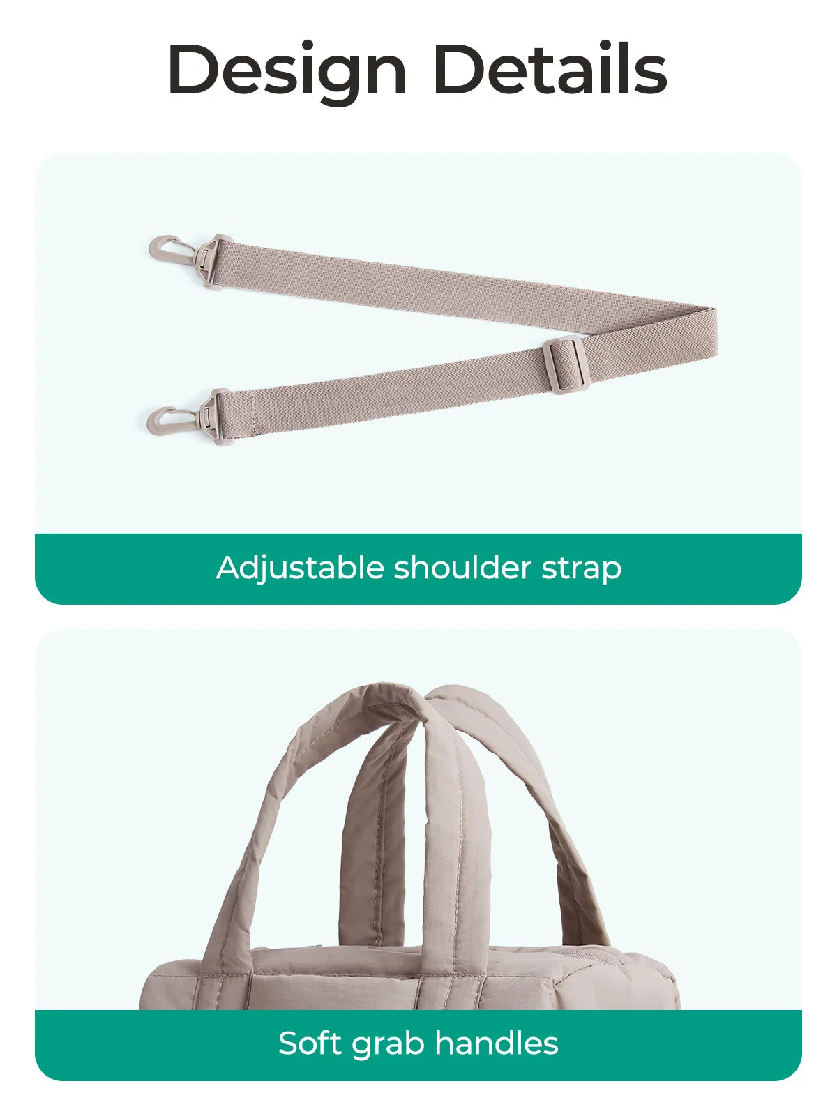 BAGSMART Reisetasche für Damen, Sporttasche, Yogatasche mit Nass- und Trockenfach, gesteppte Sporttasche für Wochenendausflüge, Schwimmen