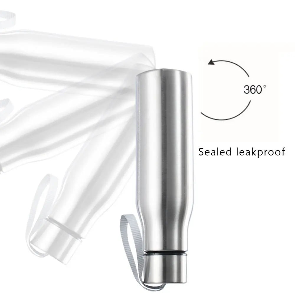 500ml/1000ml Stainless Steel Water Bottle with Handle Portable Hot Cold Water Bottle for Cycling Sports Travel