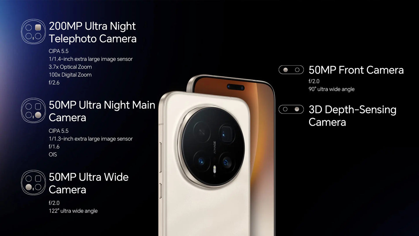 Version globale HONOR Magic8 Pro Snapdragon 8 Elite Gen 5 Écran OLED 6,71'' 120Hz 7100mAh SuperCharge 100W Téléphones Magic 8 Pro