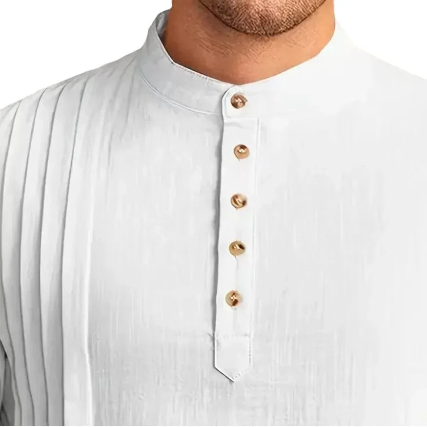 Chemise musulmane ample en coton pour homme du Moyen-Orient, arabe, malaisien, nouveauté 2025