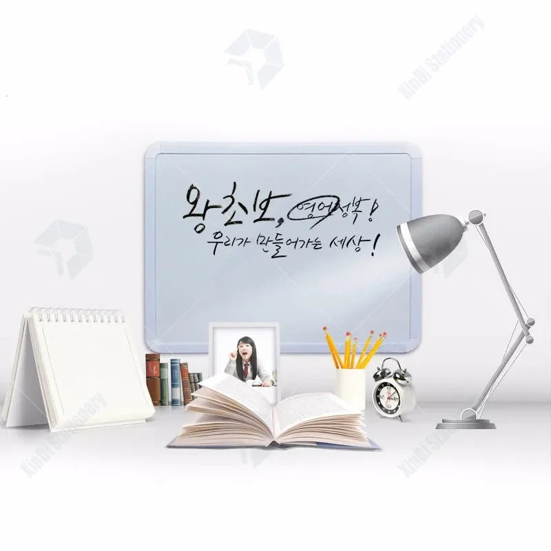4 Stile magnetische Whiteboard 1pc PVC Rahmen Nachricht Whiteboard für Kühlschrank Rundecke Dekoration Nachricht Zeichentafel für Notizen