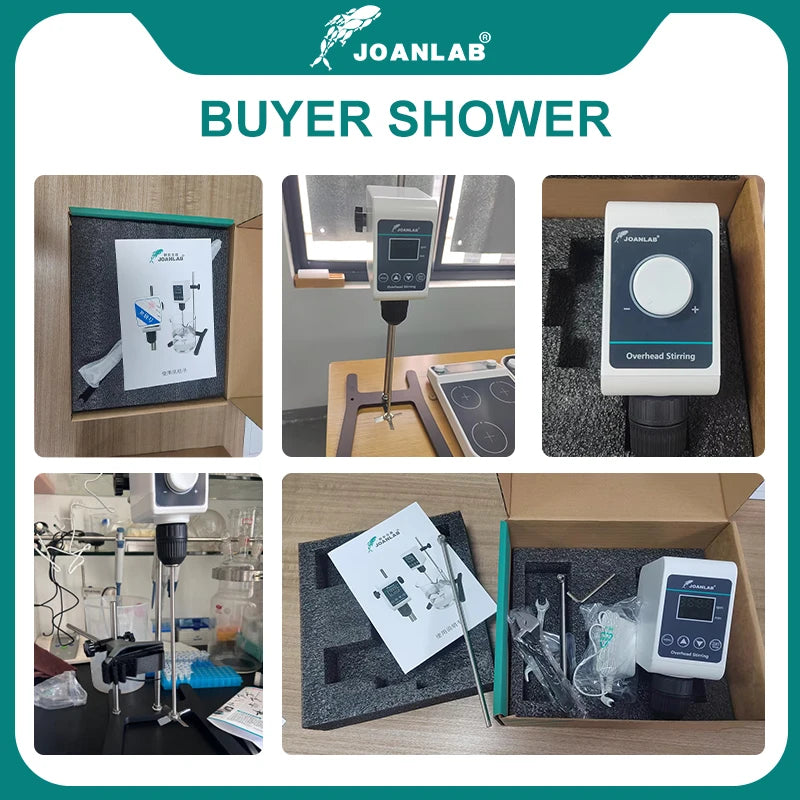 JOANLAB Rührer Labor Digitalanzeige Überkopfrührer Elektrischer Mischer Laborgeräte 5/10L 1200rpm 110/220V OS-10S
