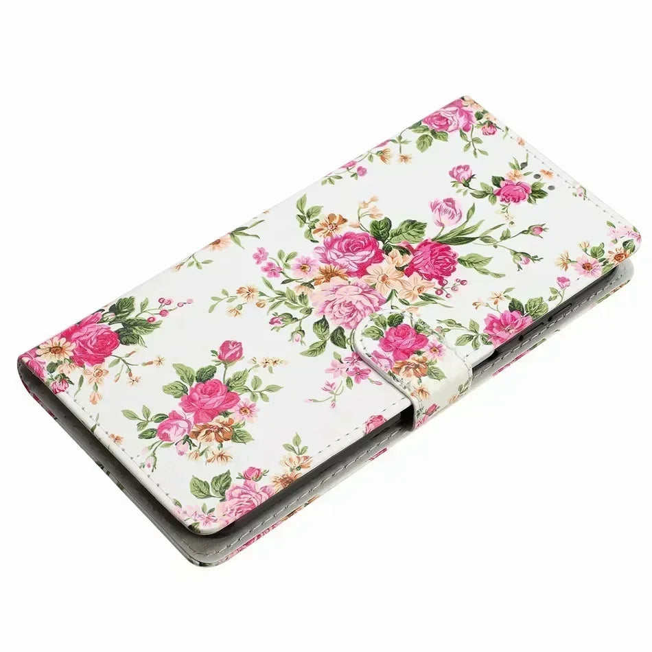 Joli étui à fleurs peintes pour Samsung Galaxy A03 A04S A05 A05S A06 A13 A14 A16 A23 A24 A25 A34 A35 A36 A52S A53 A54 A55 5G Coque