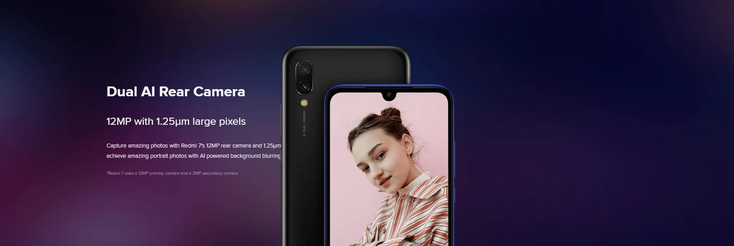 Xiaomi Redmi 7 Handy mit Handyhülle, Dual-SIM-Steckplatz Handy Android Dual-Kamera gebrauchtes Handy