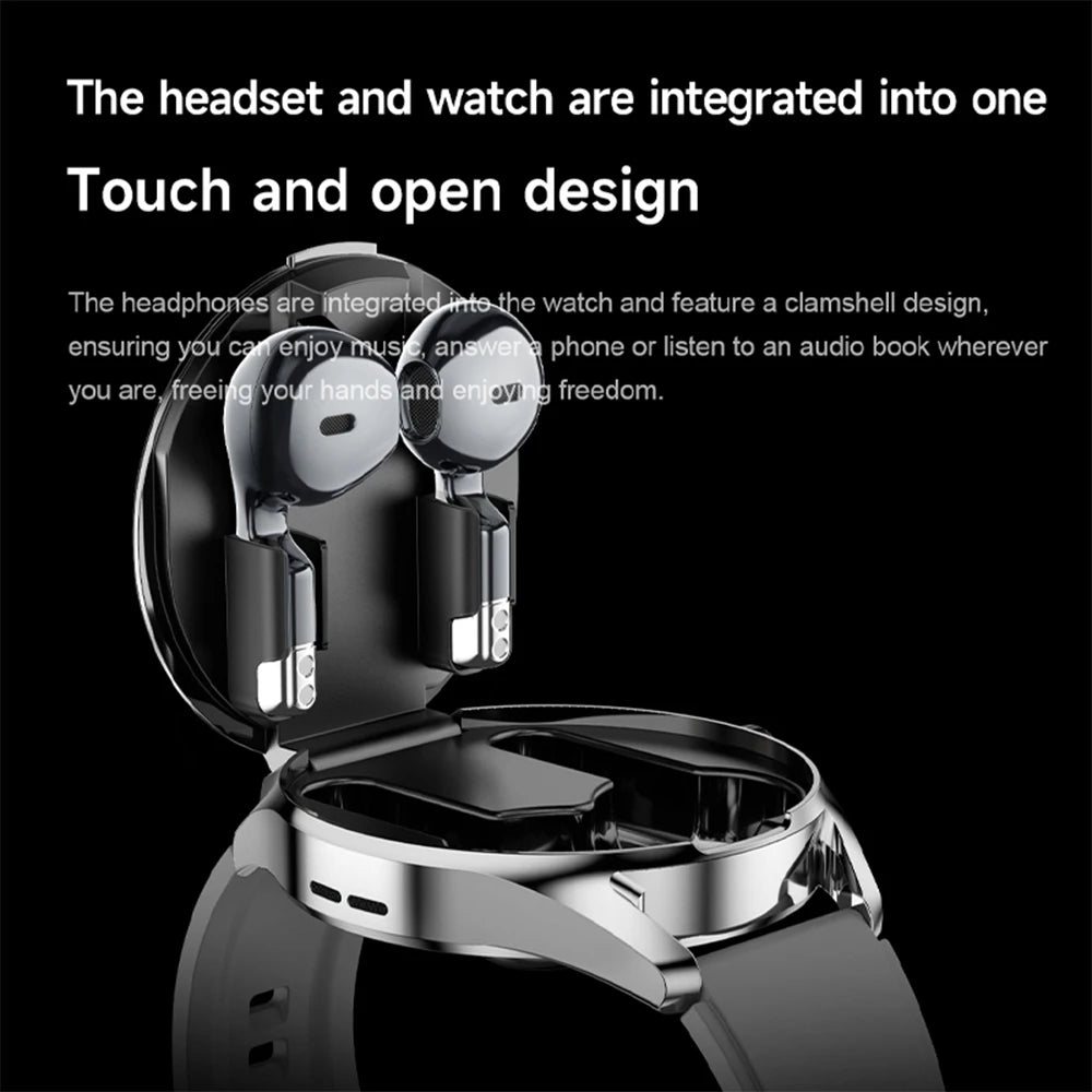 2025 Neue NFC Herren Smartwatch Bluetooth-Anruf Herzfrequenzüberwachung HD Großbildschirm TWS 2-in-1 Sport-Trajektorie Damen Smartwatch