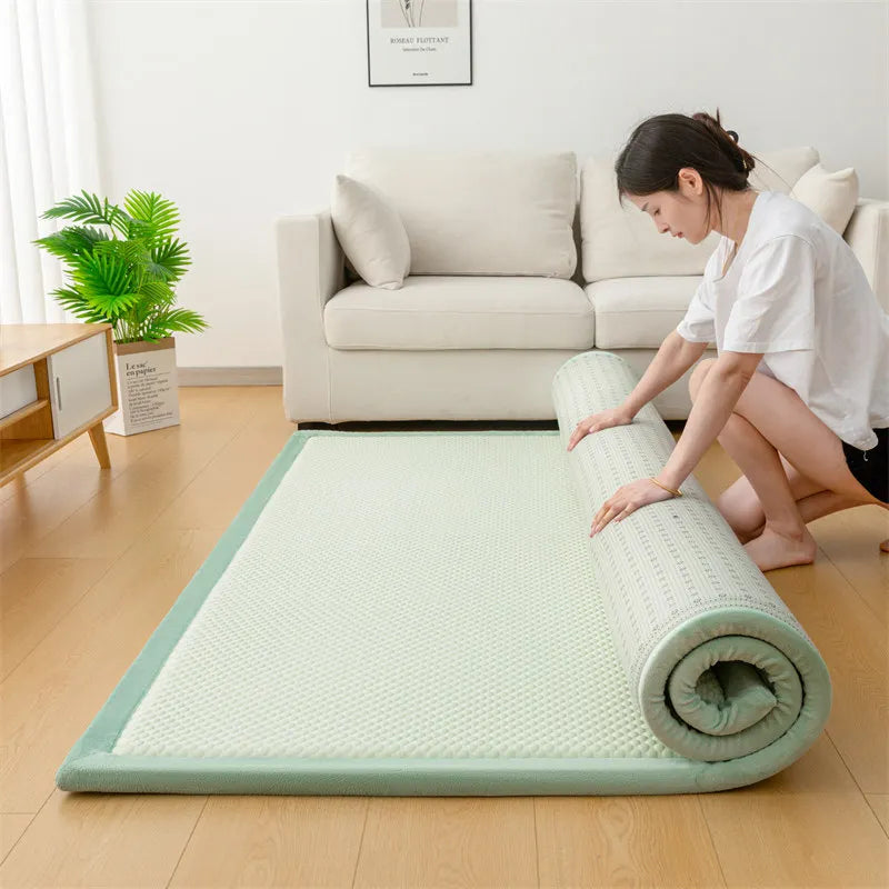 Bodenmatte 3 cm dick, weiche Sitzunterlage für Schlaf-Bodenmatratzen, Wohnzimmer-Kühlmatten zum Krabbeln, rutschfest, maßgefertigte Tatami-Matte