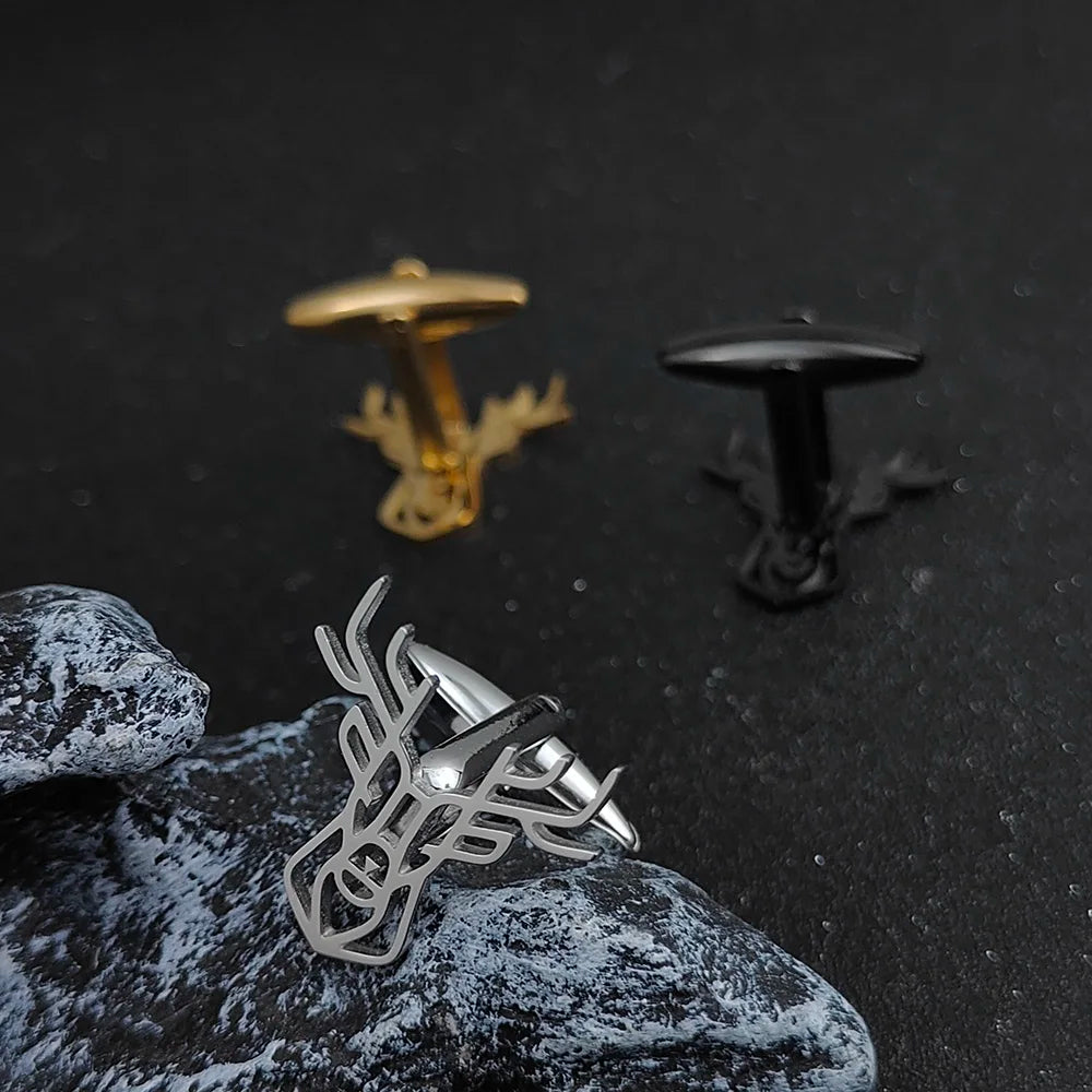 Manschettenknöpfe aus Edelstahl mit Totenkopf, Spinne, Fledermaus, Herren-Hemdknöpfe, Krawatten für Herrenkleidung, dekorative Punk-dunkle Manschettenknöpfe, Schmuckgeschenk