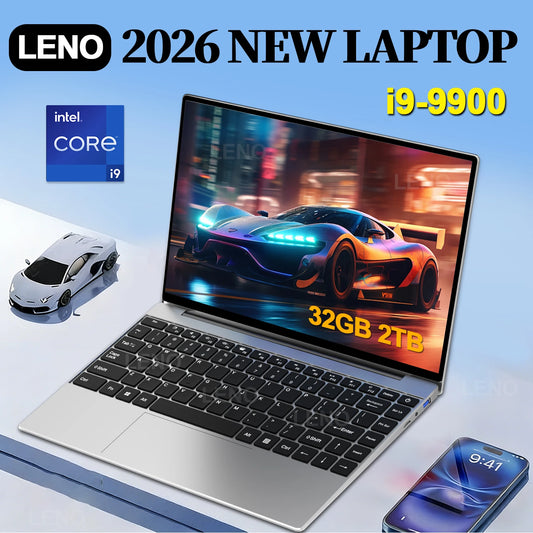 LENO 2026 NEU 14.1" Laptop Intel Core i9-9900 32GB 2TB Gaming Computer PC Windows11 Gamer Office Ultra Slim Notebook 1920*1080