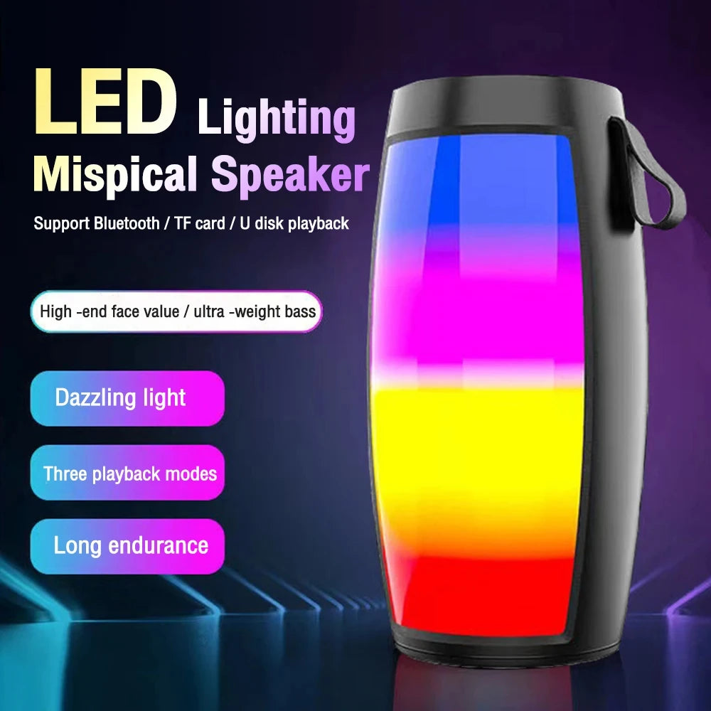PHONEPACE Bluetooth-Lautsprecher Leistungsstarke tragbare Soundbox Subwoofer Auto-Audio Bass MP3-Player Soundsystem LED-Lichter