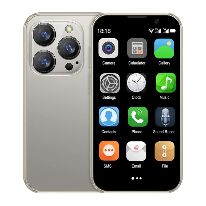 Mini Smartphone SERVO 16SE 16 Go ROM Android 9.0 Wifi Double SIM Veille Play Store 3G WCDMA Petit Téléphone Portable Intelligent 3.0" Nouvelle Version