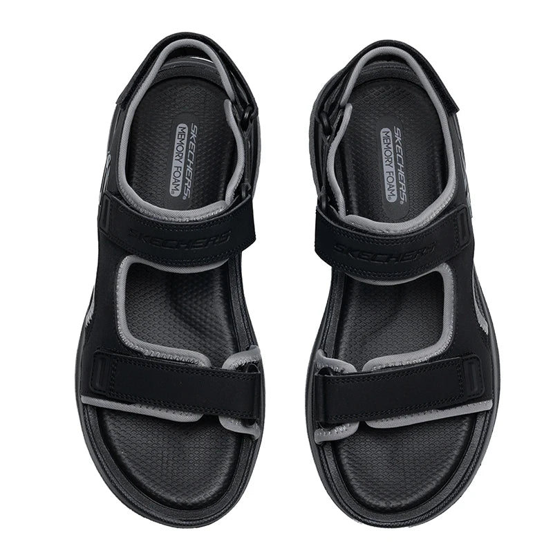 Skechers Men's Casual Comfortable Sports Sandals Beach Shoes Bathroom Sandals Casual Slippers 232893-Bbk
