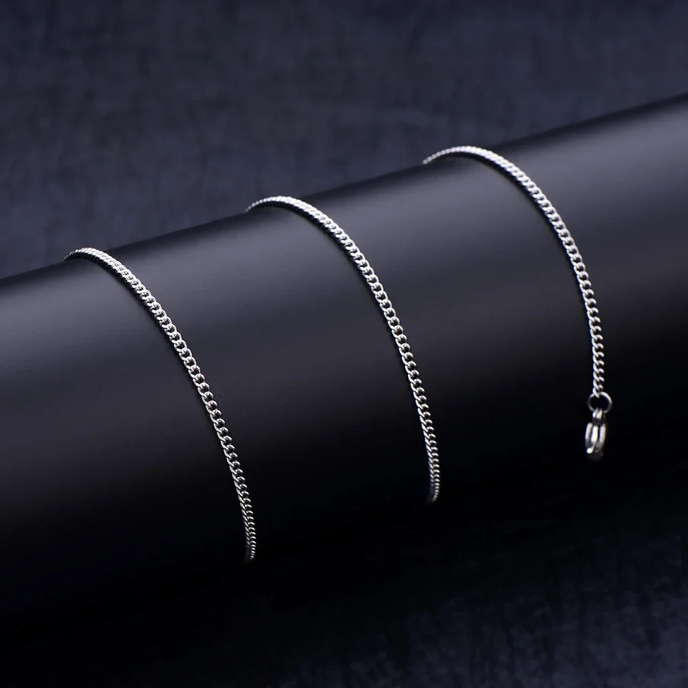 Großhandel 925er Sterlingsilber 2MM 16-30 Zoll Gliederketten-Halskette, passend für Anhänger, modisches Geschenk für Männer und Frauen, Schmuck-Accessoires