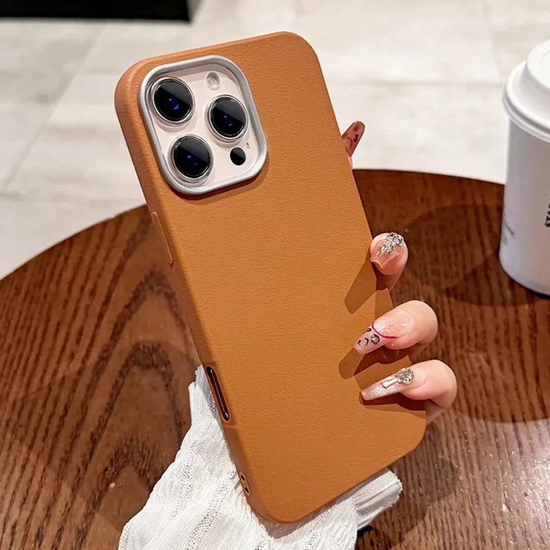 Étui de téléphone de luxe en cuir mat pour Xiaomi Redmi Note 14 13 12 12S 11 11S 10S Pro Plus Redmi 14c 13c 12c 4G 5G Coque antichoc