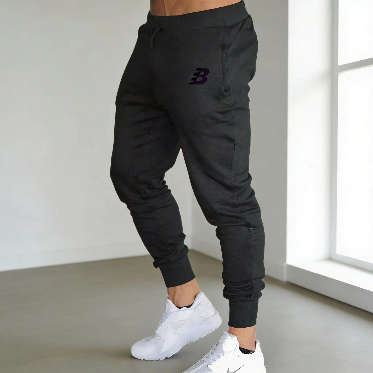 Pantalon de sport décontracté imprimé lettre B pour homme, nouveau modèle 2026, pantalon de course, jogging, entraînement, gym