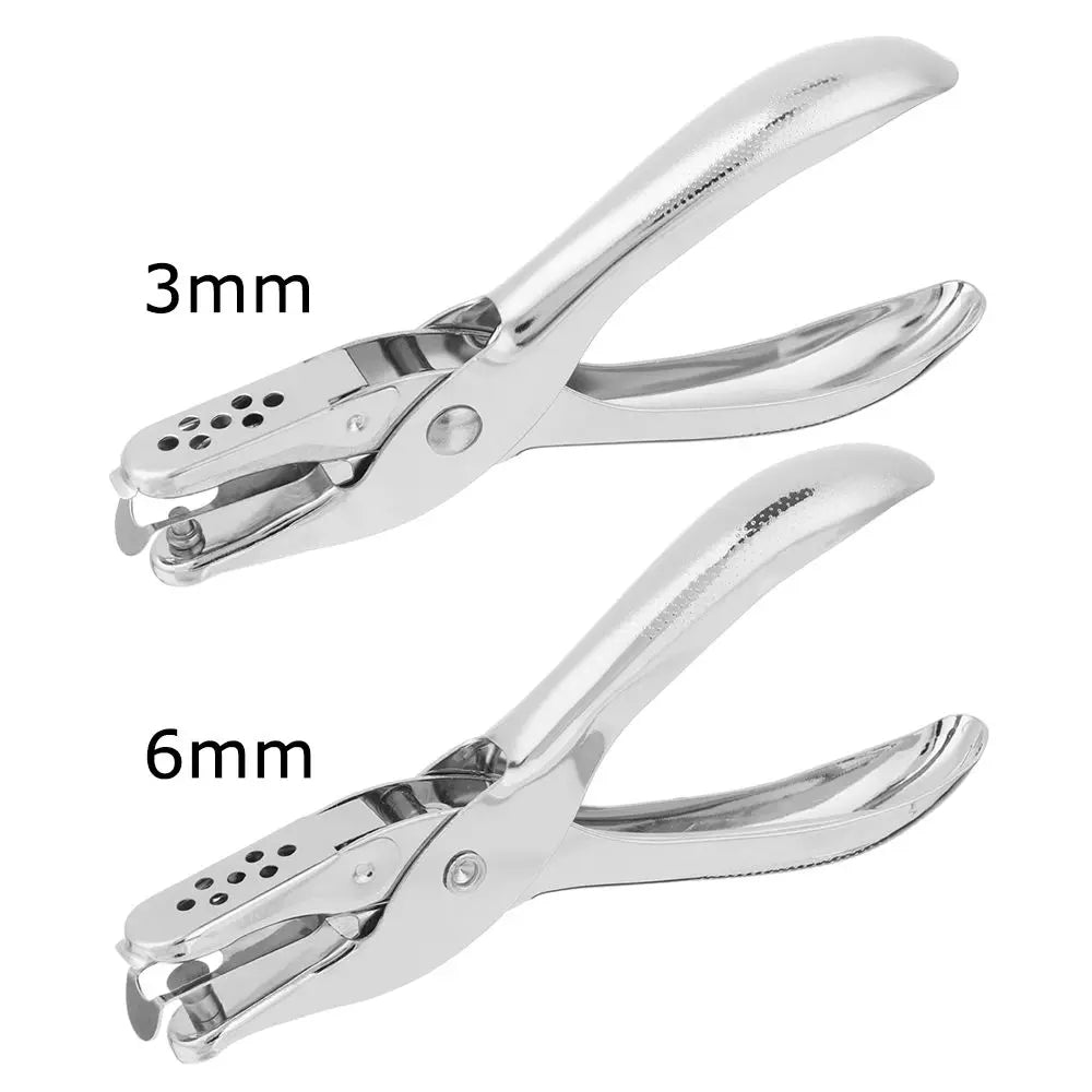 Poinçonneuse manuelle simple trou 3/6mm Outil de poinçonnage en métal pour Scrapbooking Boucles d'oreilles Colliers Cartes Fournitures scolaires de bureau