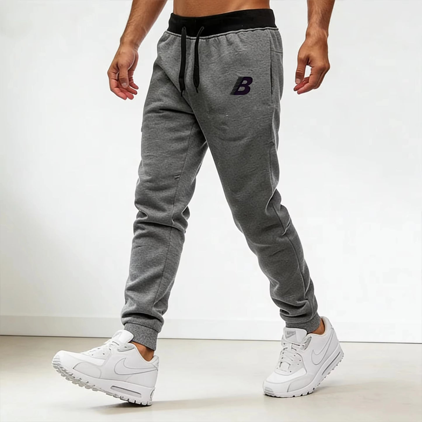Pantalon de sport décontracté imprimé lettre B pour homme, nouveau modèle 2026, pantalon de course, jogging, entraînement, gym