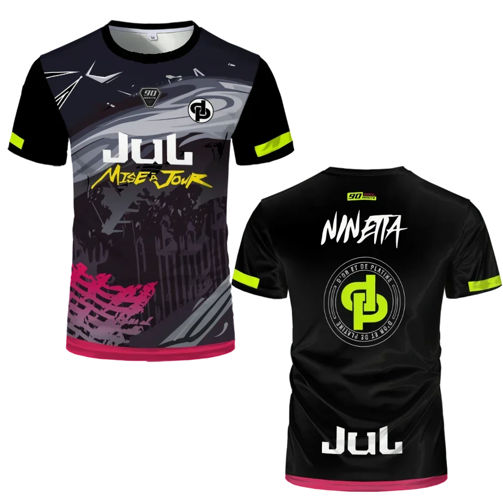 90 Minutes Series MM9 JUL Football Shirt Men's Summer Outdoor Sports Quick-drying Jersey Oversized Fitness Training T-shirt