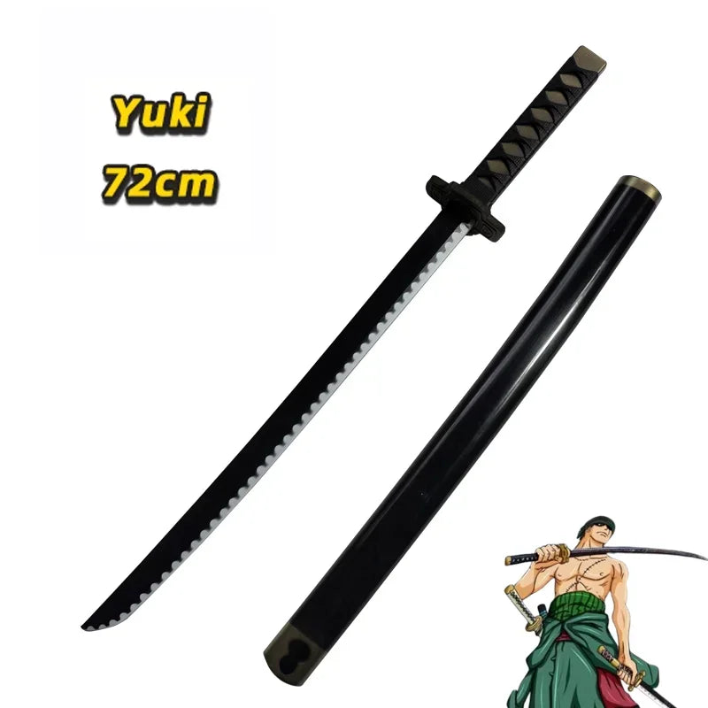72cm Zoro Katana Samuraischwert Japan Anime Cosplay Katanas Yubashiri Kitetsu Shusui Wado Ichimonji PU Spielzeugschwerter